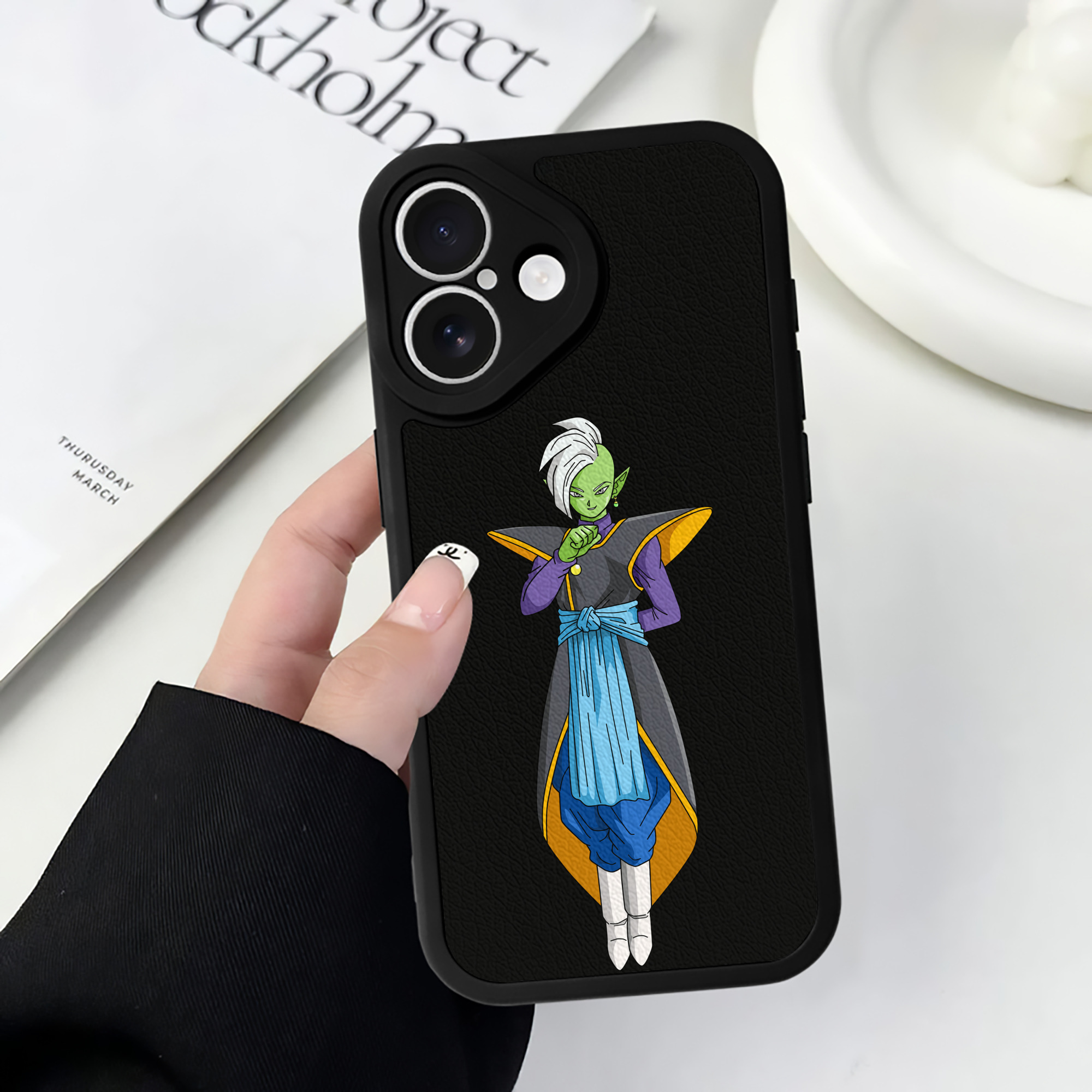 （画像用） ドラゴンボール DRAGON BALL 【iPhone 16シリーズ対応】シリコンスマホケース（レザー調） 材質：シリコン